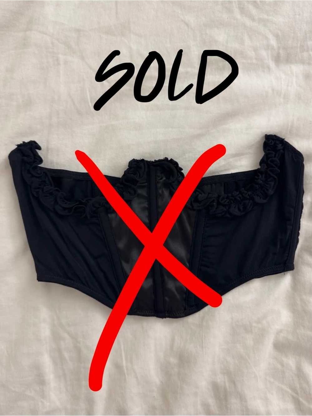 Out From Under Tease Cupless Corset Top - Black, Sz Small